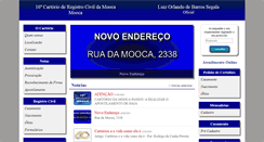 Desktop Screenshot of cartoriodamooca.com.br
