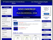 Tablet Screenshot of cartoriodamooca.com.br